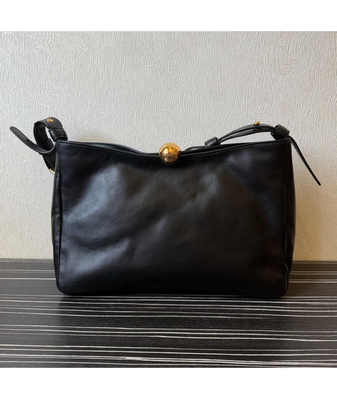 FURLA Черная кожаная сумка через плечо, фото 7