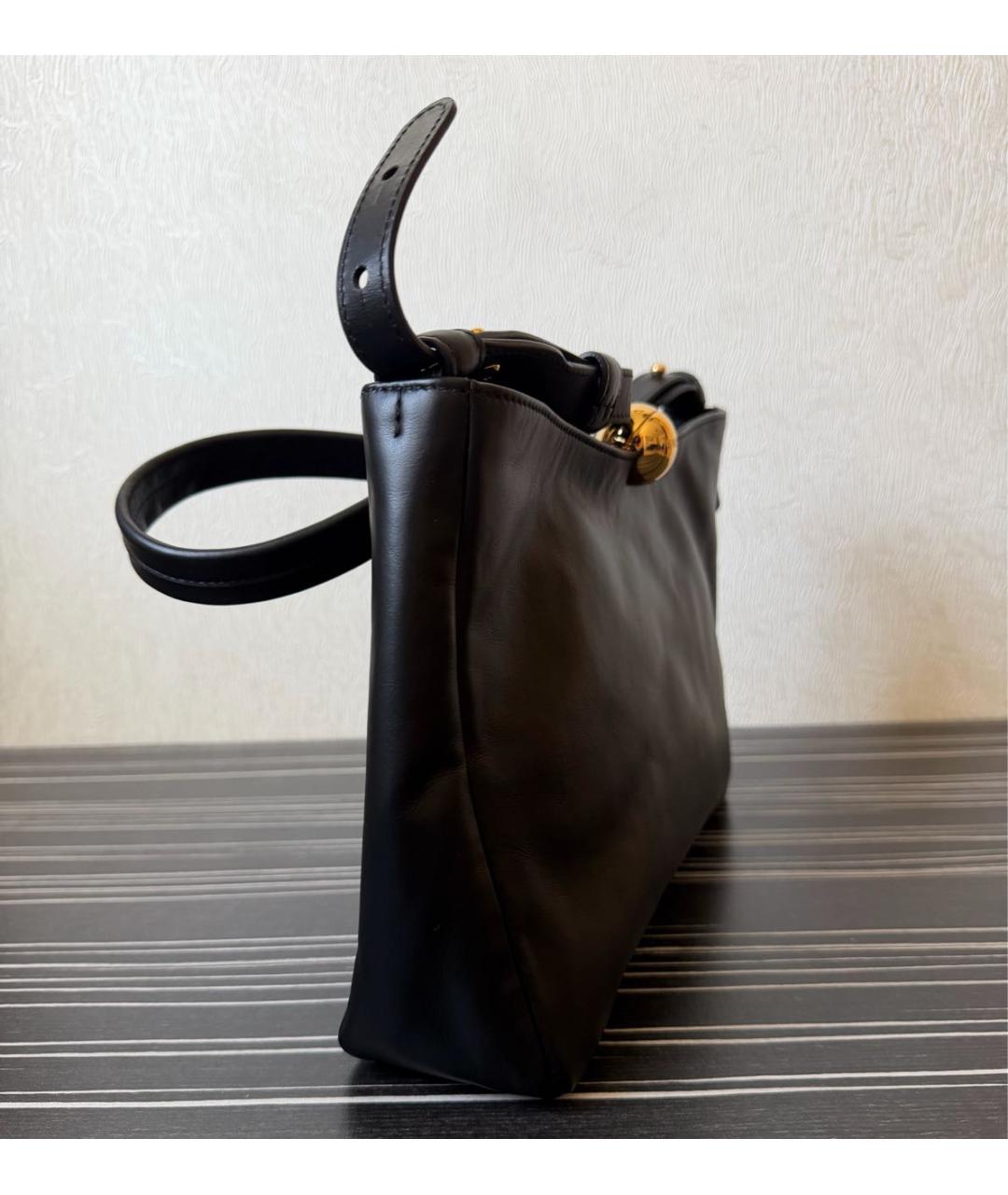 FURLA Черная кожаная сумка через плечо, фото 2