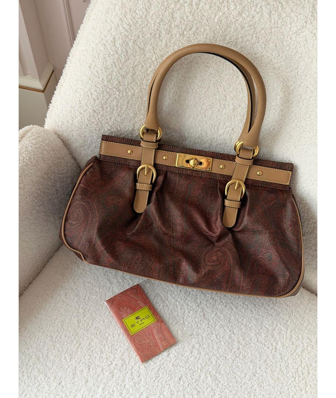 ETRO Бордовая сумка с короткими ручками, фото 9