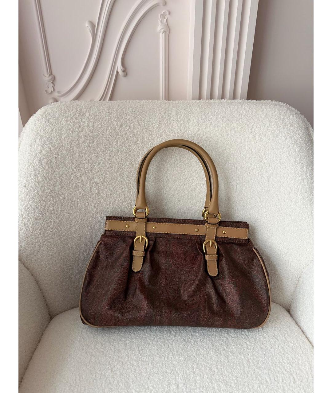 ETRO Бордовая сумка с короткими ручками, фото 3