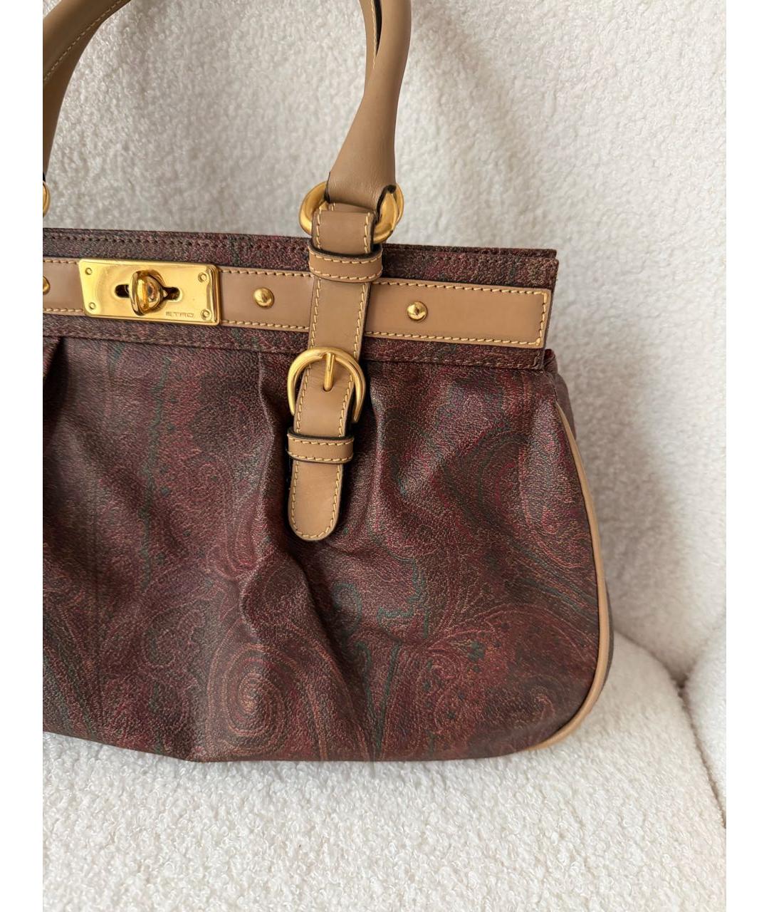 ETRO Бордовая сумка с короткими ручками, фото 8