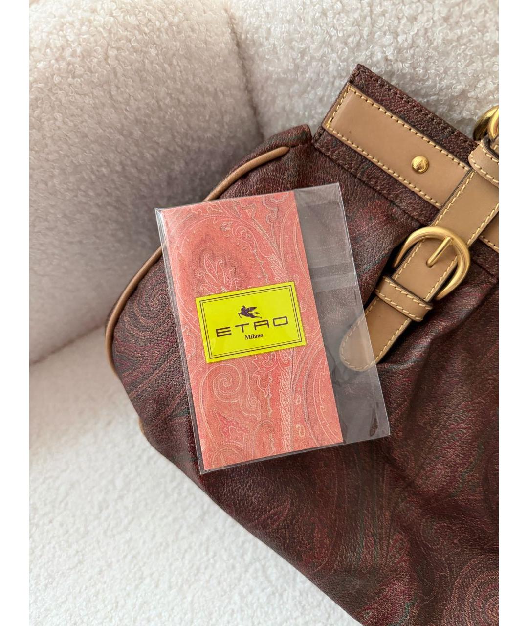 ETRO Бордовая сумка с короткими ручками, фото 6