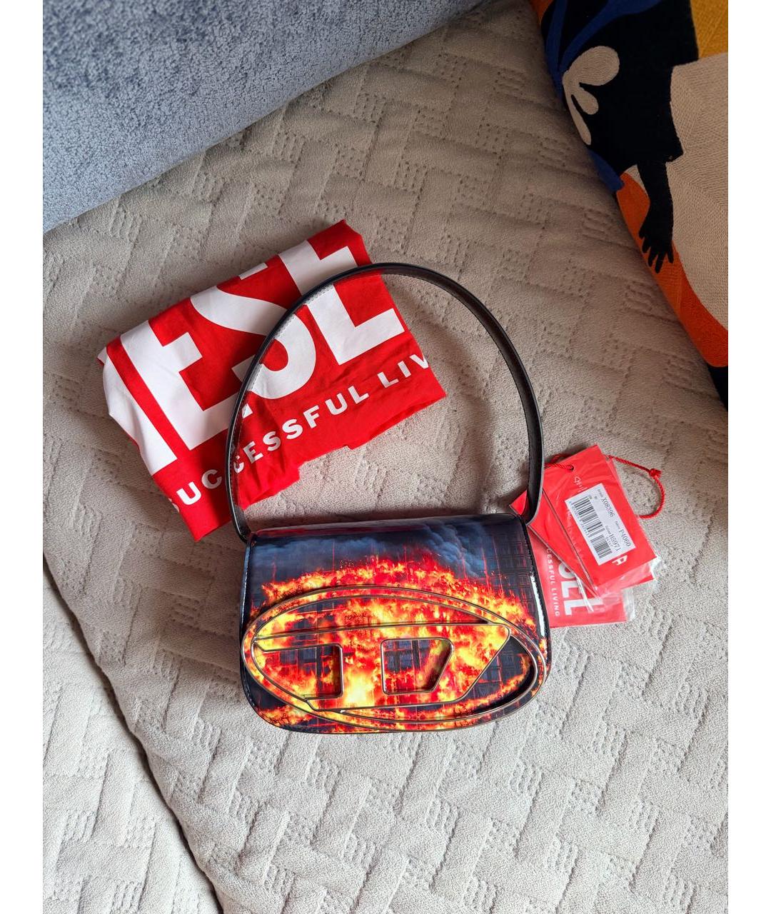 DIESEL Темно-синяя сумка с короткими ручками, фото 6