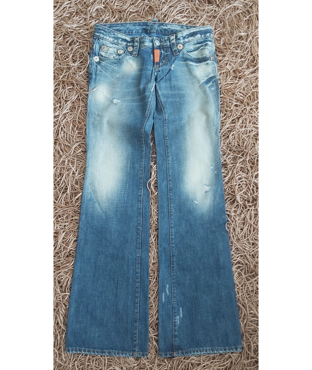 DSQUARED2 Голубые прямые джинсы, фото 6