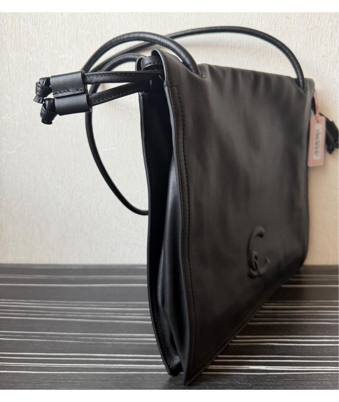 COCCINELLE Черная кожаная сумка с короткими ручками, фото 2