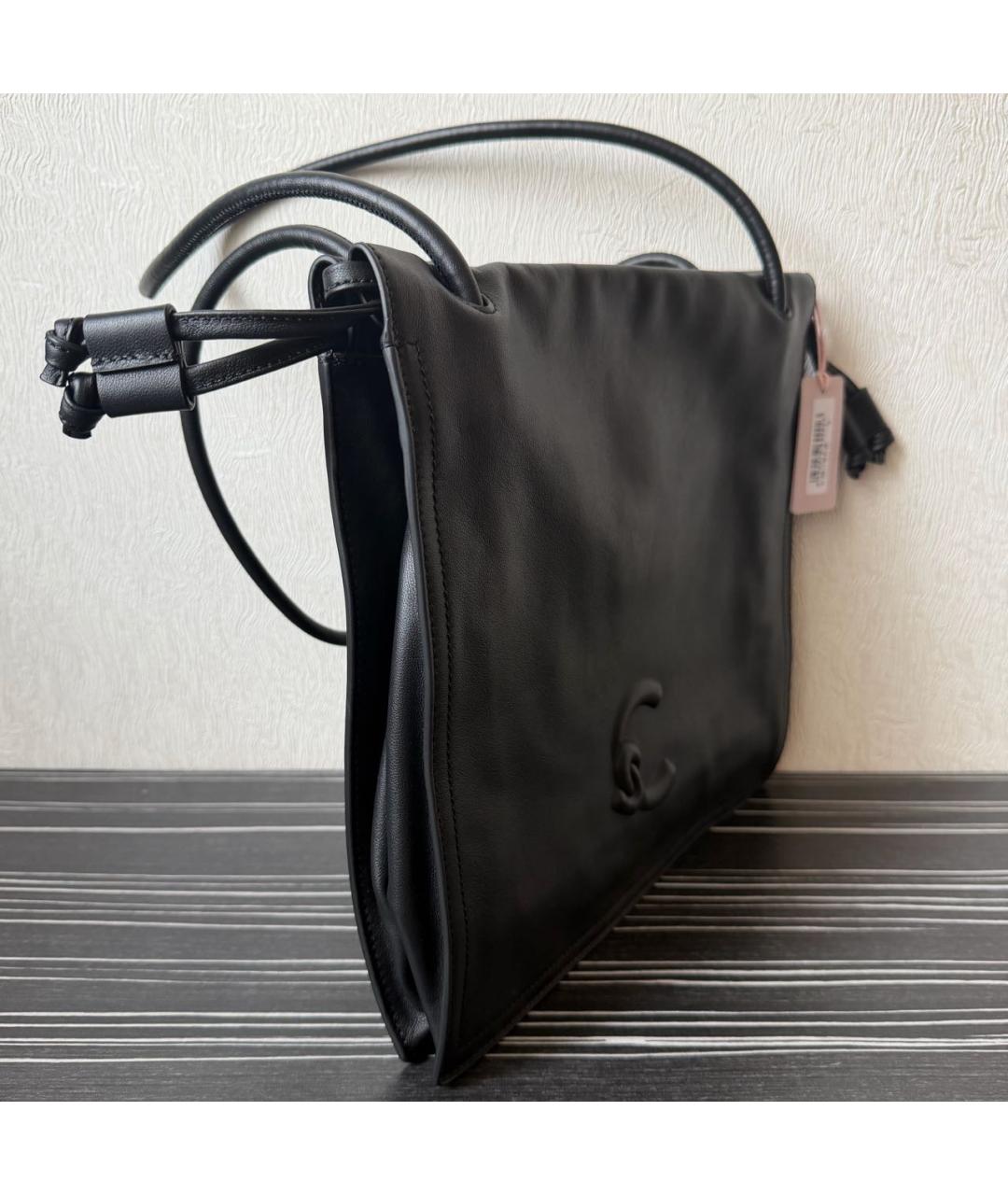 COCCINELLE Черная кожаная сумка с короткими ручками, фото 3