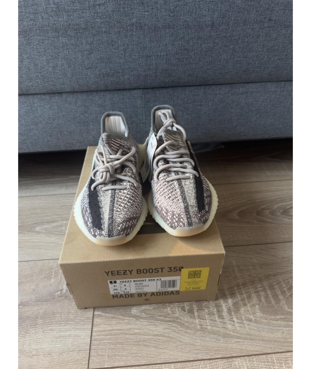 ADIDAS YEEZY Белые текстильные кроссовки, фото 7