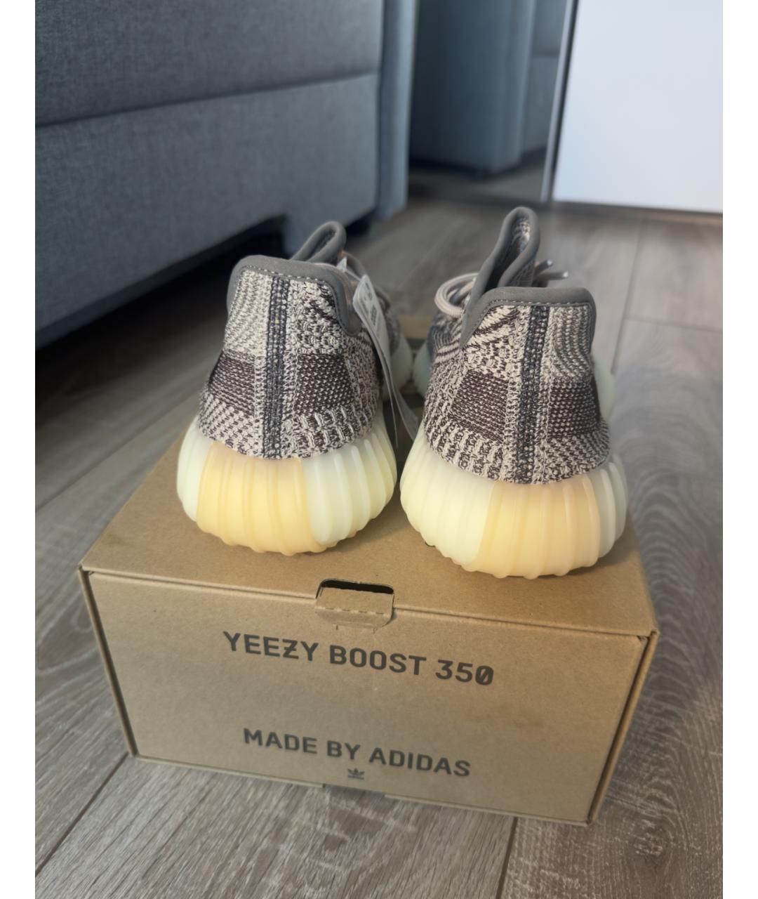 ADIDAS YEEZY Белые текстильные кроссовки, фото 4