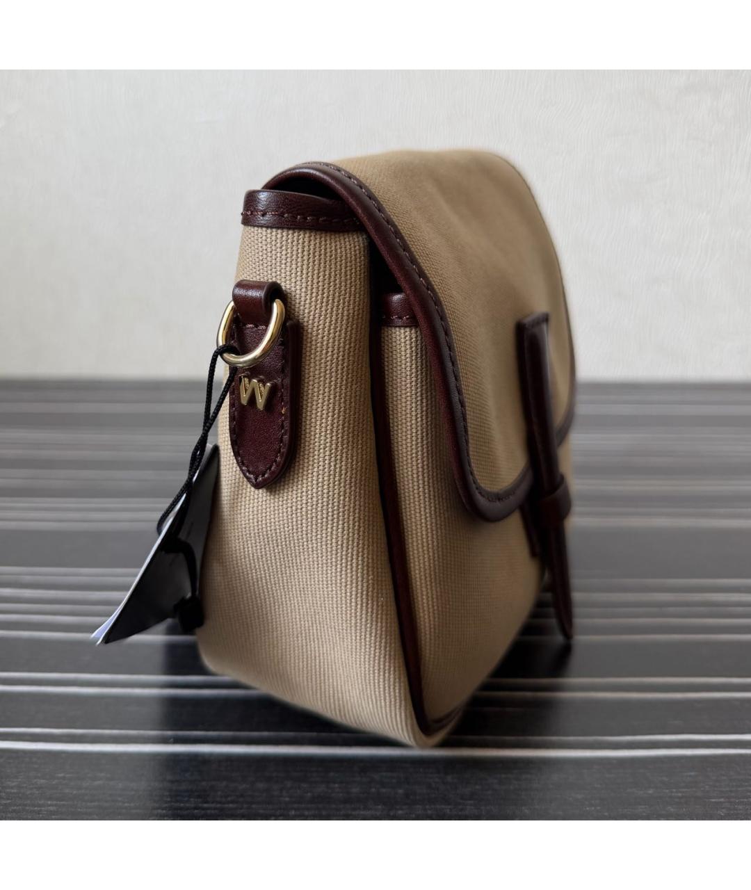 MAX MARA Коричневая тканевая сумка через плечо, фото 2