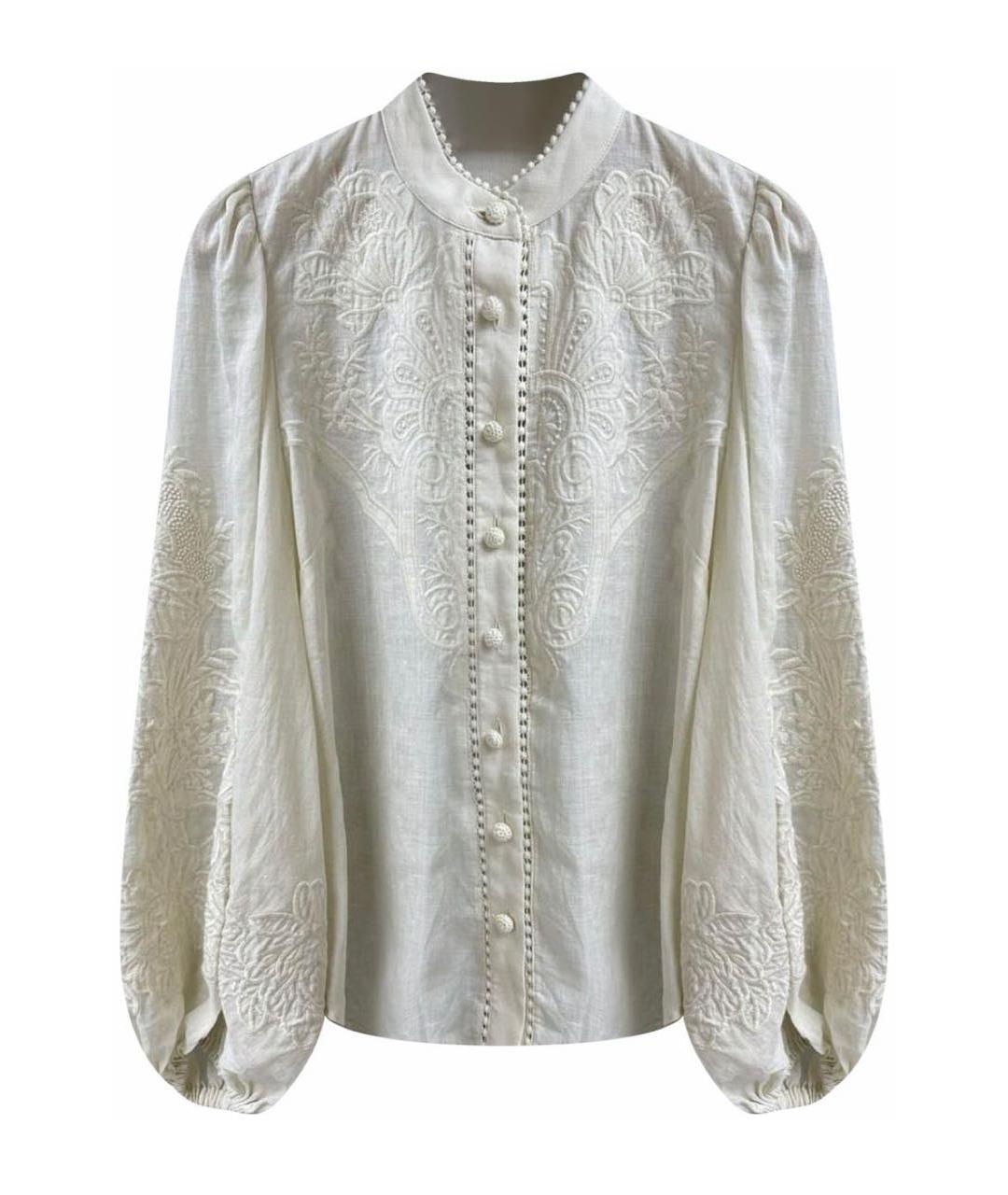ZIMMERMANN Бежевая льняная блузы, фото 1