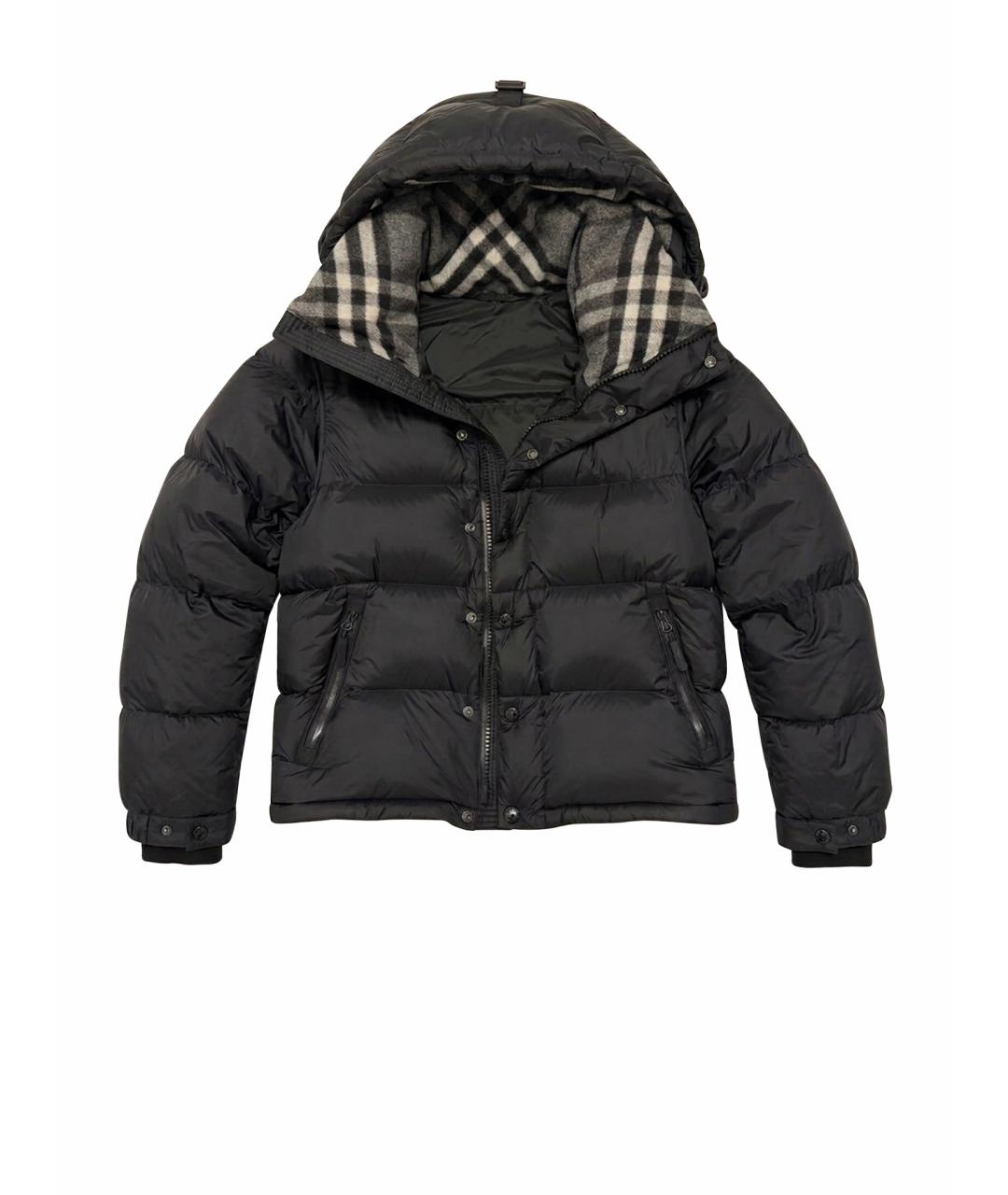 BURBERRY Черная полиэстеровая куртка, фото 1