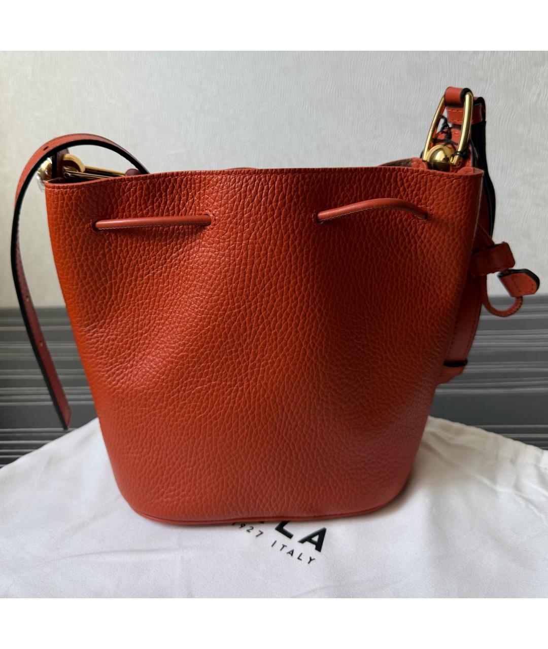 FURLA Красная кожаная сумка через плечо, фото 5