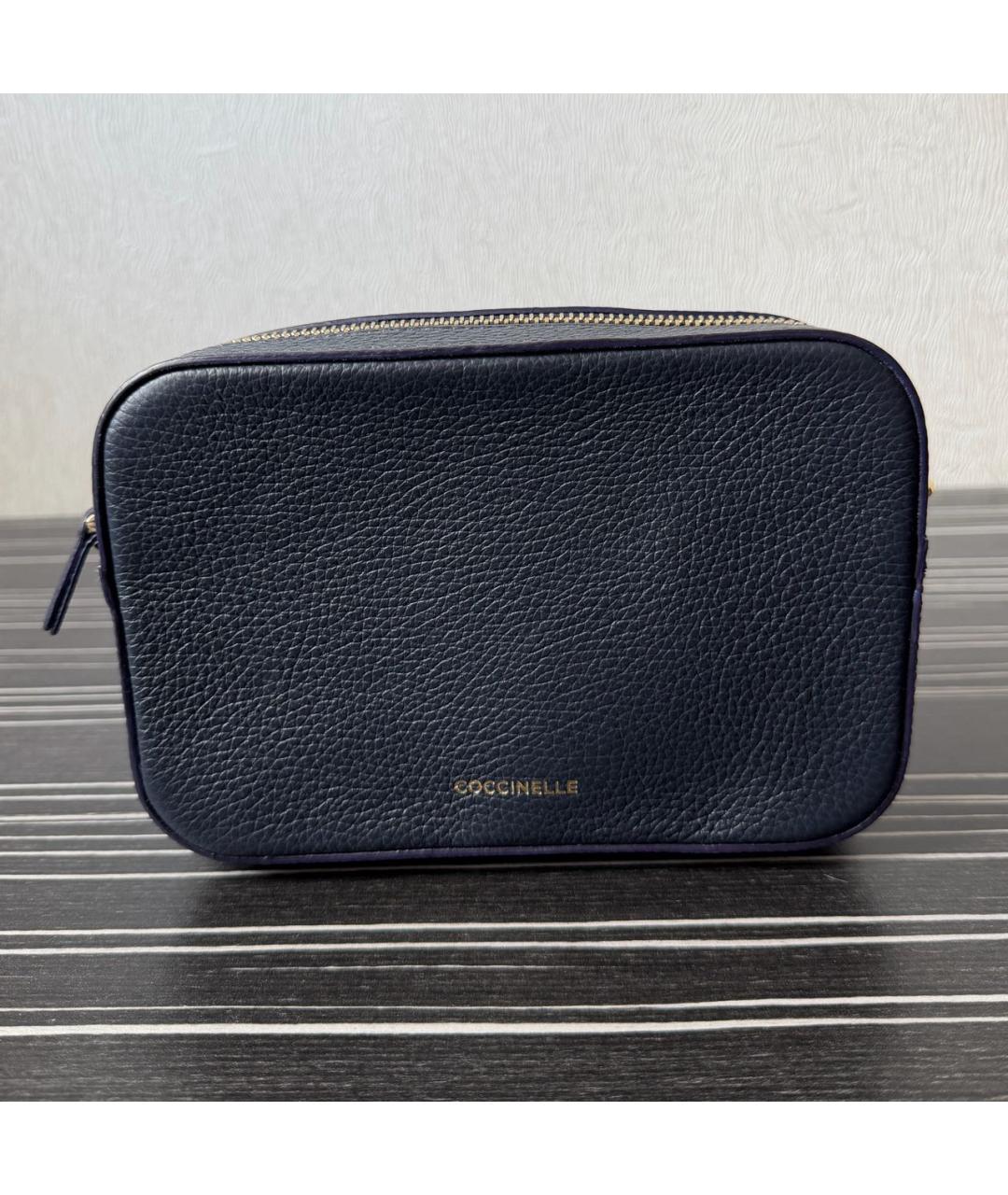 COCCINELLE Темно-синяя кожаная сумка через плечо, фото 6