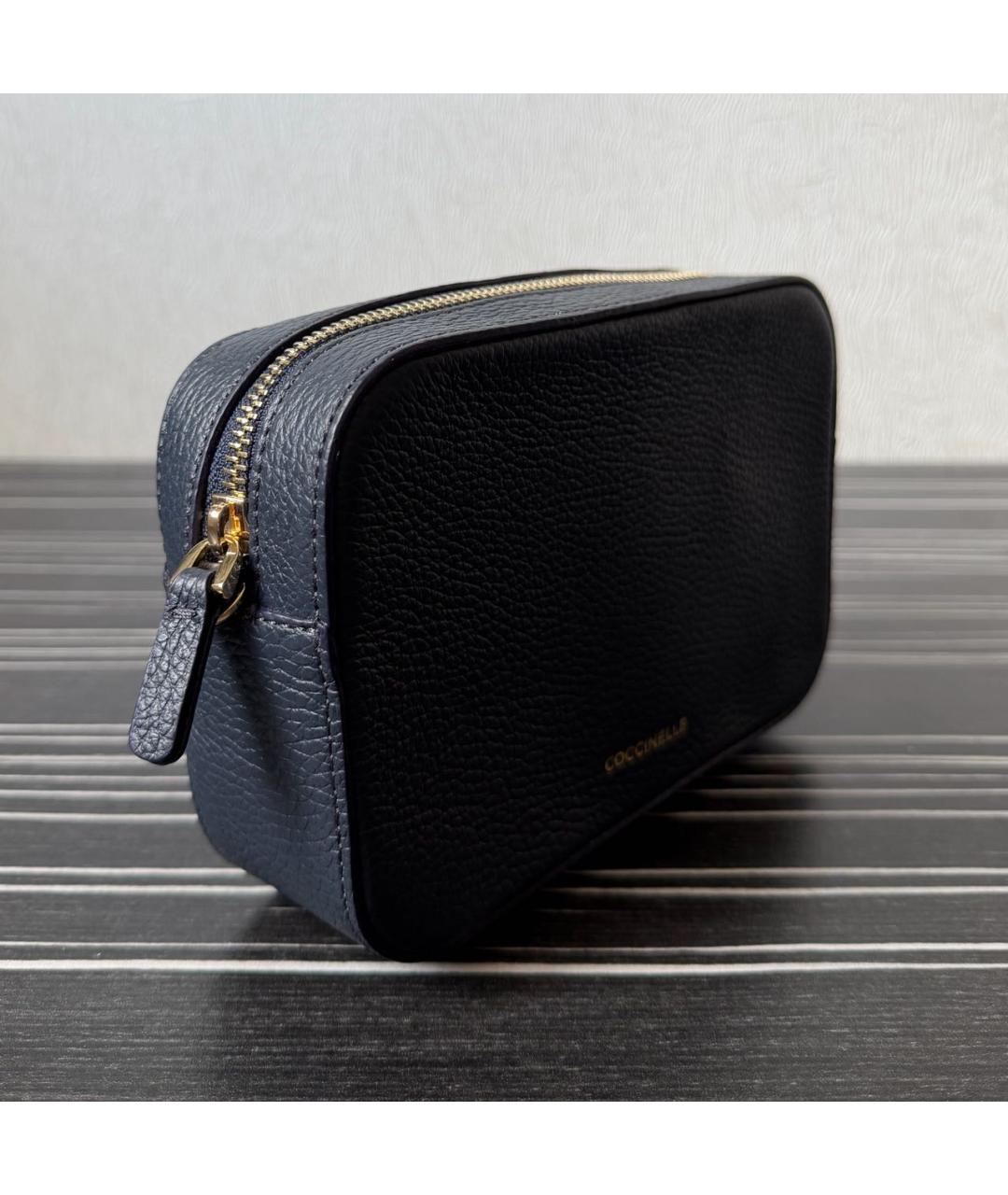 COCCINELLE Темно-синяя кожаная сумка через плечо, фото 2