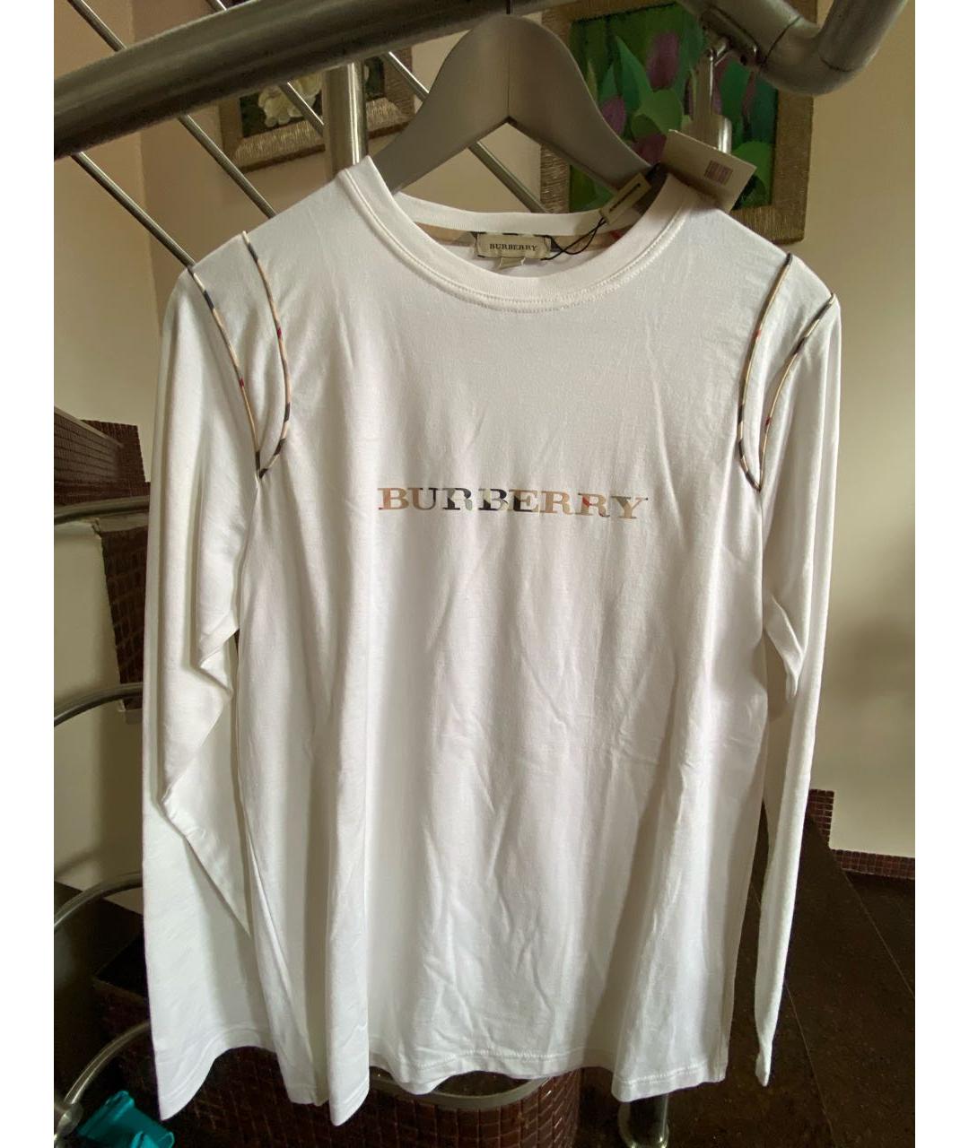BURBERRY Белый хлопковый детская футболка / топ, фото 6