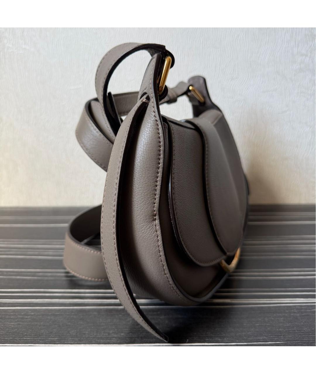 CHLOE Серая кожаная сумка через плечо, фото 2