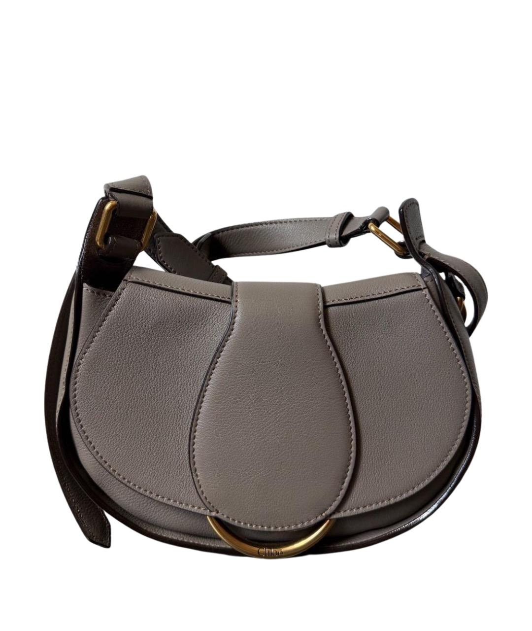CHLOE Серая кожаная сумка через плечо, фото 1