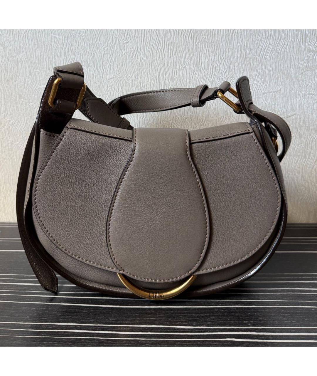 CHLOE Серая кожаная сумка через плечо, фото 8