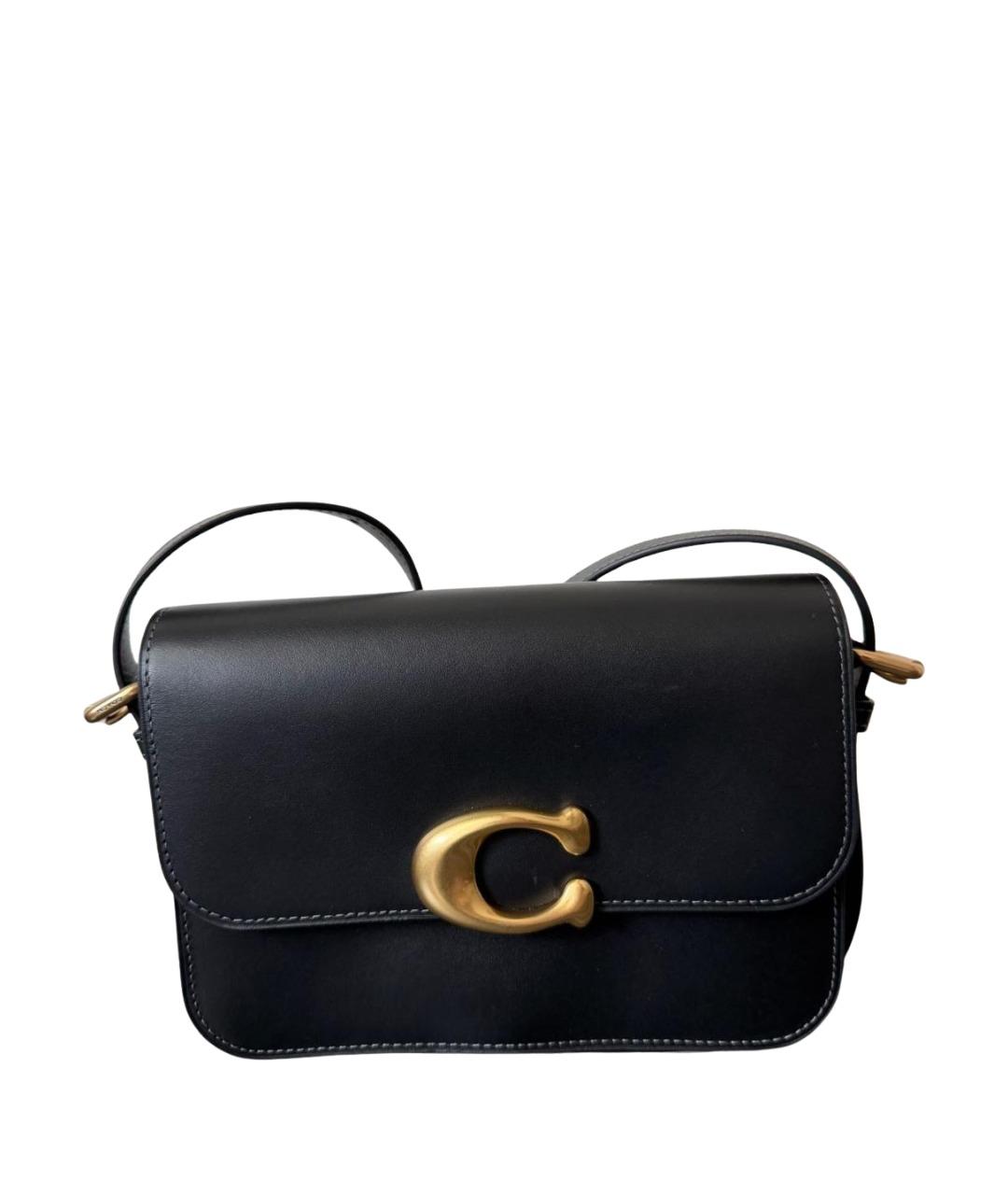 COACH Черная кожаная сумка через плечо, фото 1