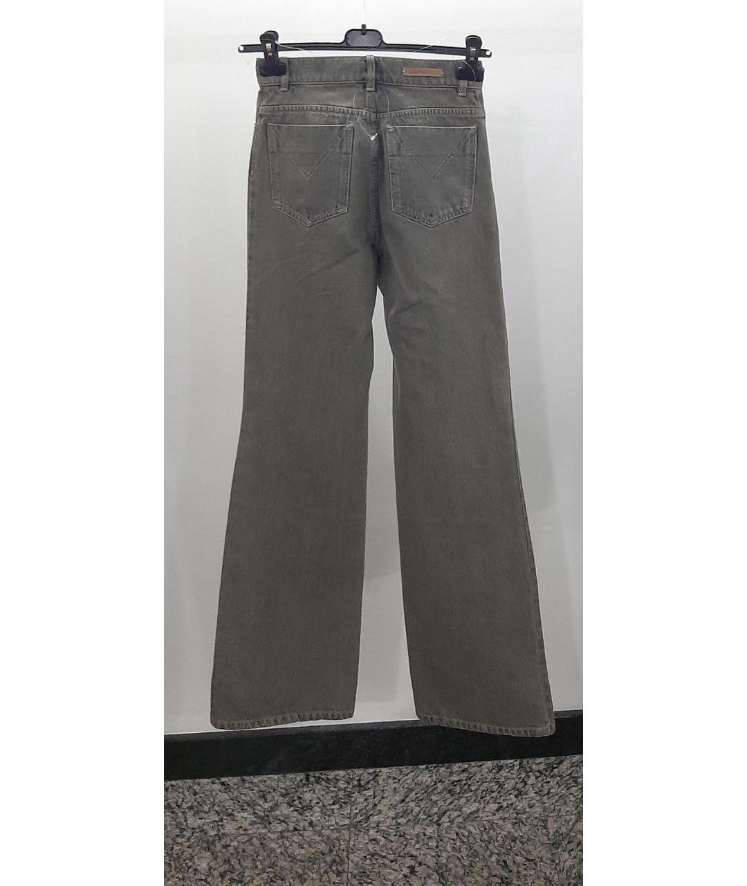 MAX MARA Серые хлопковые джинсы клеш, фото 2