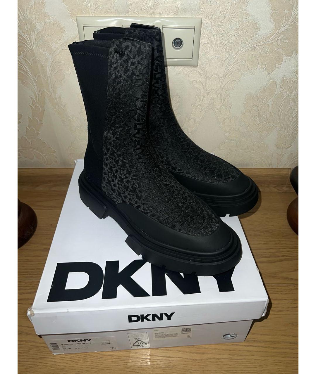 DKNY Черные синтетические полусапоги, фото 2