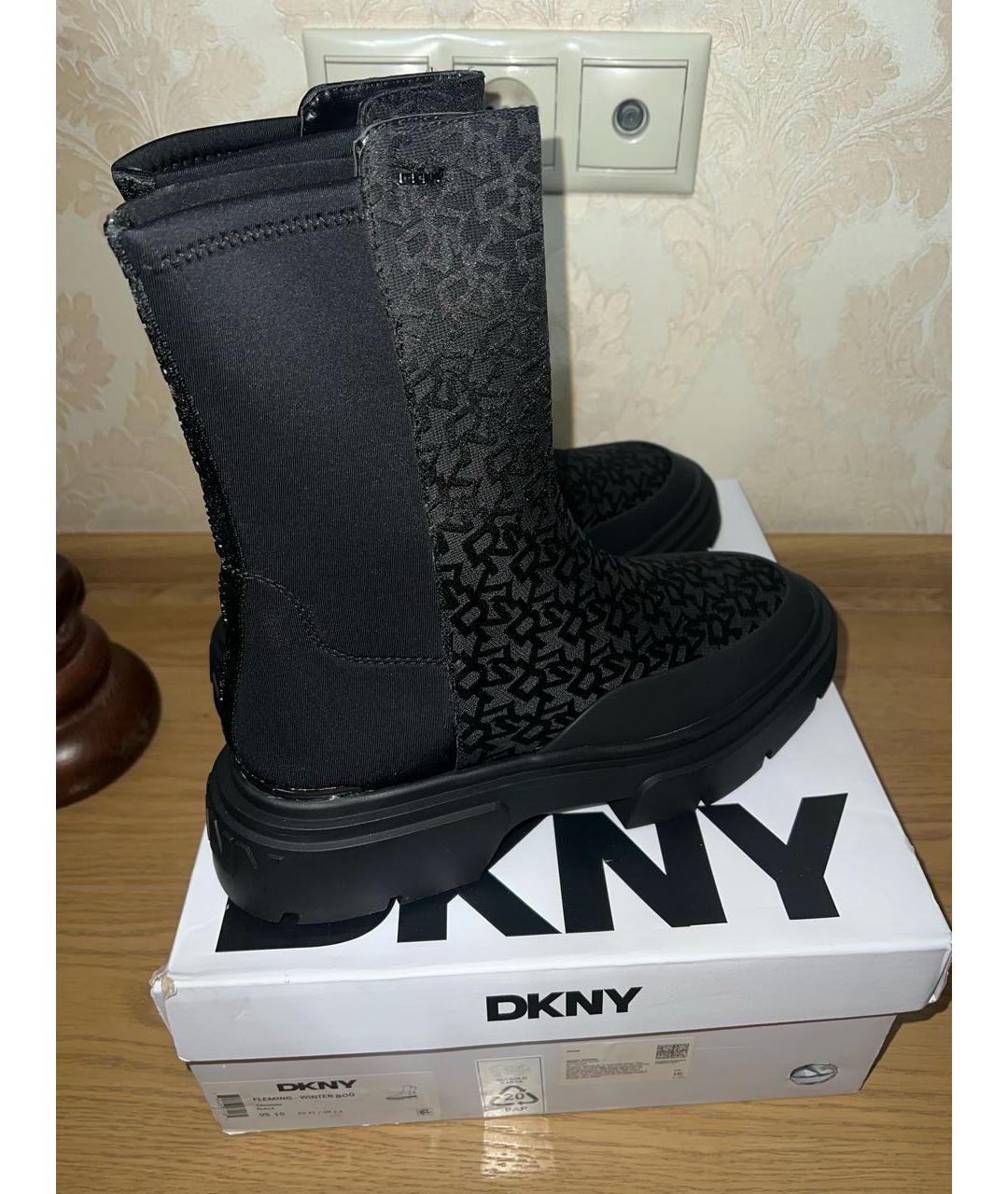 DKNY Черные синтетические полусапоги, фото 3