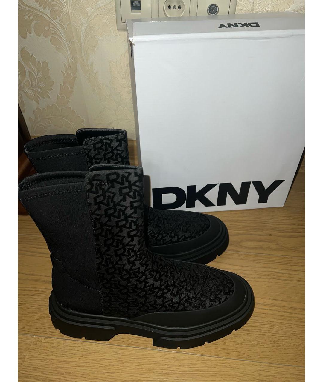 DKNY Черные синтетические полусапоги, фото 8