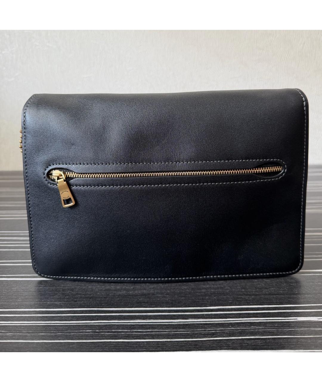 COACH Черная кожаная сумка через плечо, фото 3