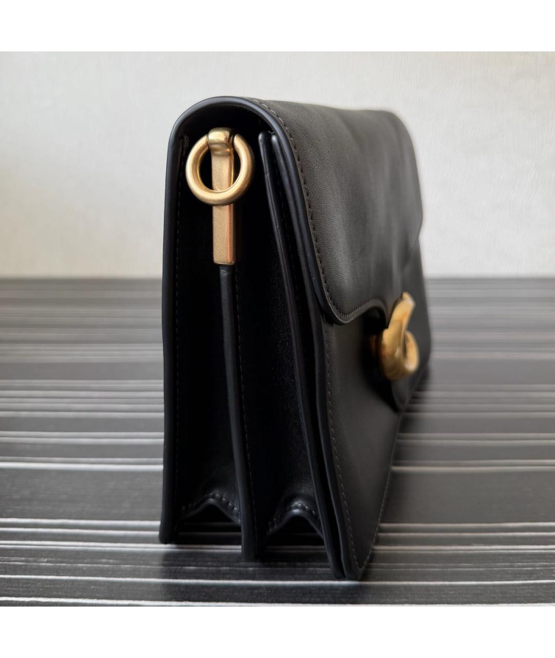 COACH Черная кожаная сумка через плечо, фото 2