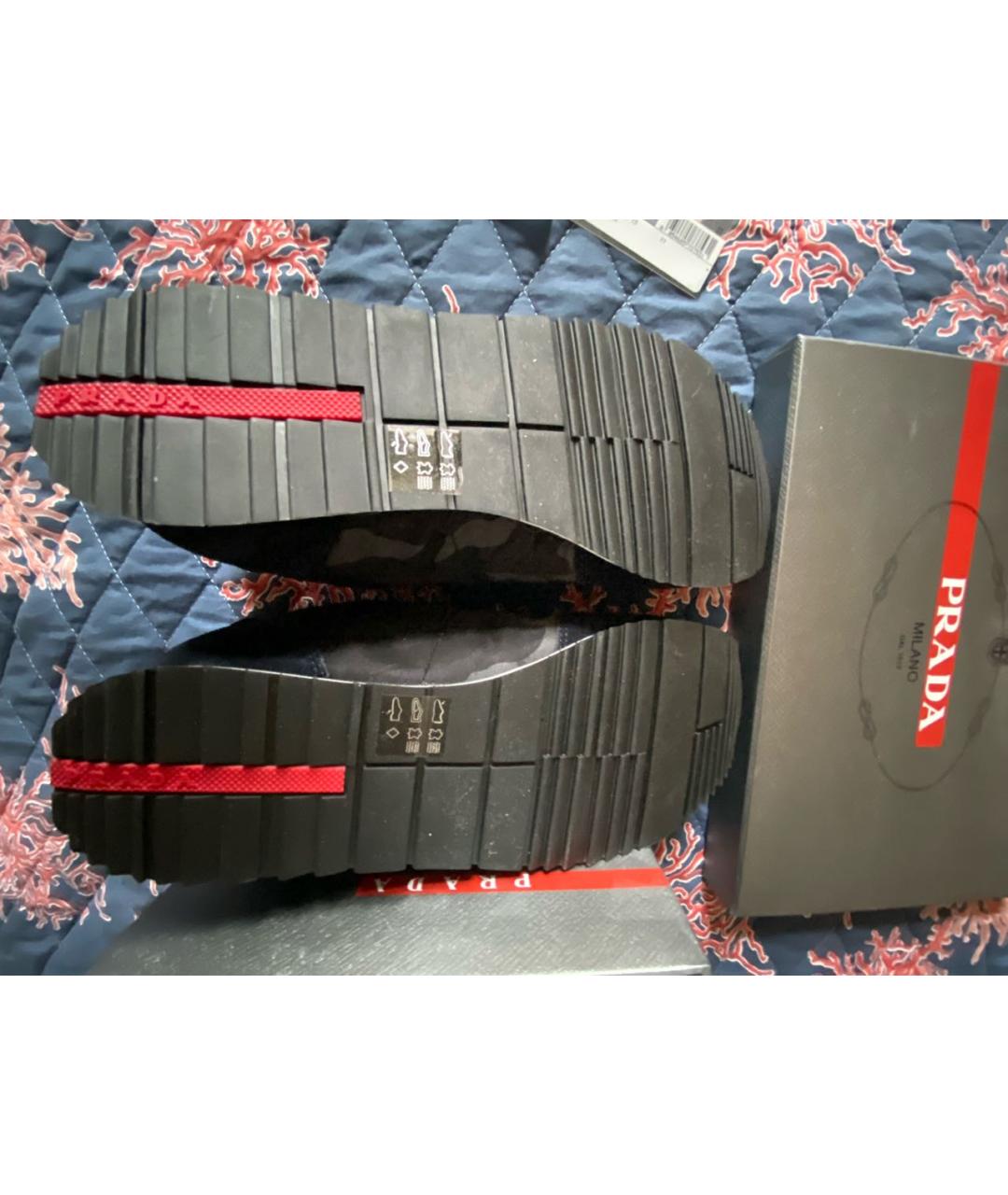 PRADA Мульти текстильные кеды, фото 7