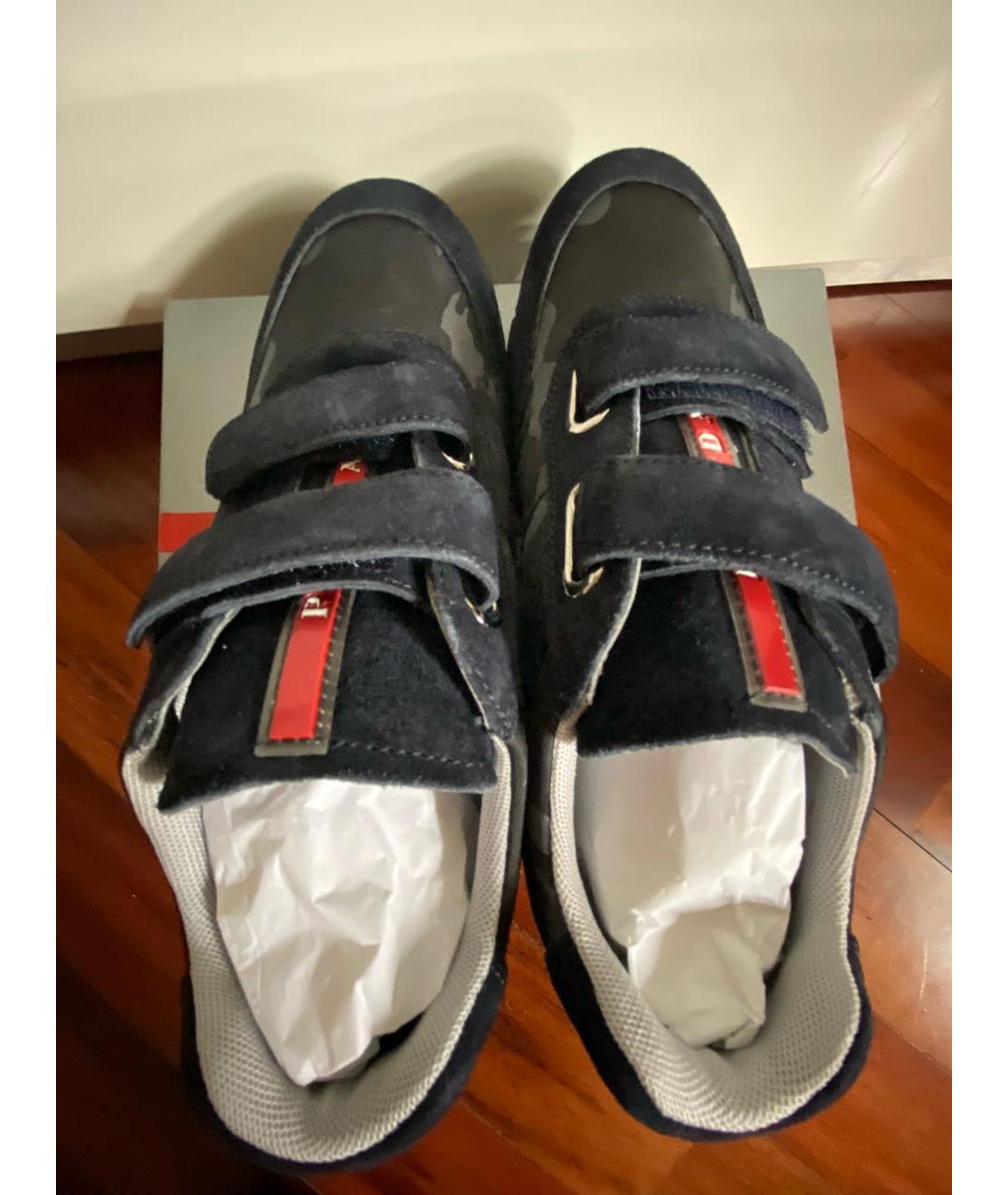 PRADA Мульти текстильные кеды, фото 4