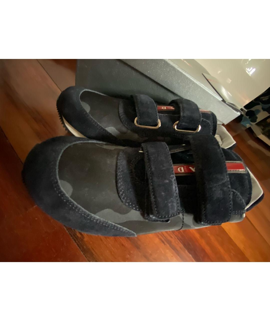 PRADA Мульти текстильные кеды, фото 6