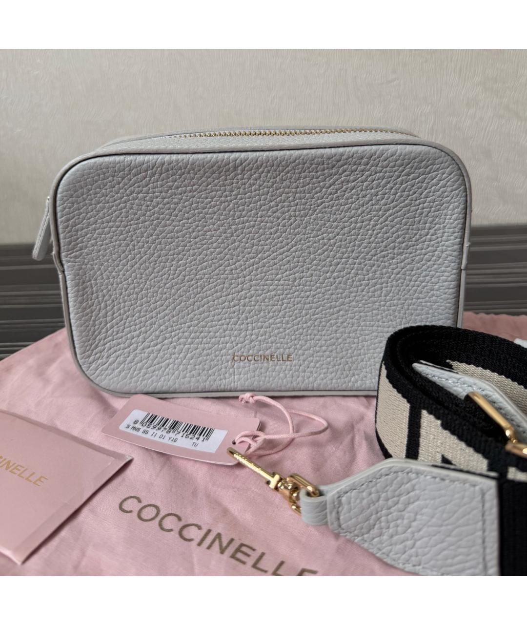 COCCINELLE Голубая кожаная сумка через плечо, фото 5