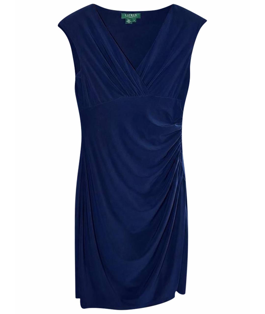 RALPH LAUREN Темно-синее полиэстеровое повседневное платье, фото 1