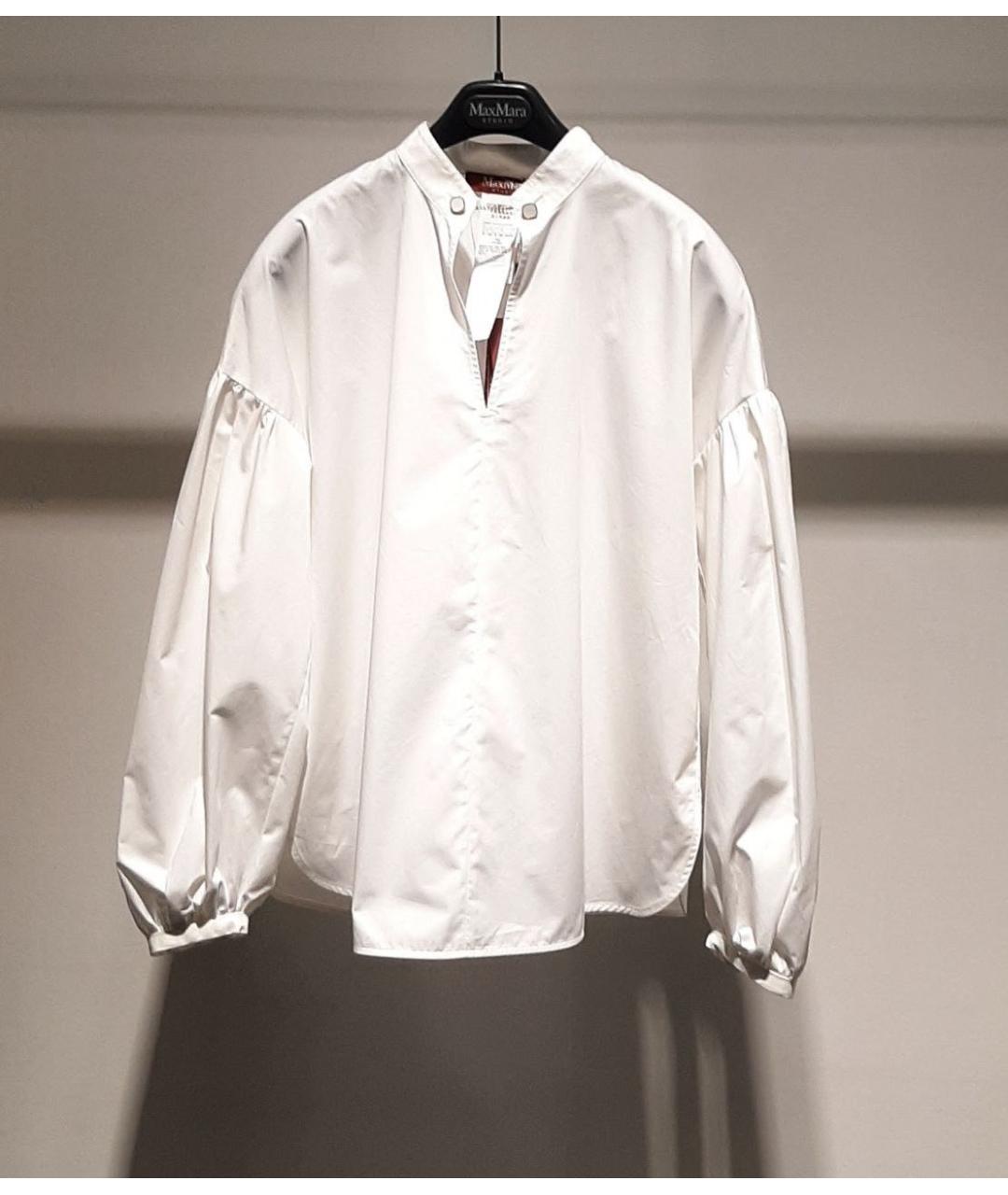 MAX MARA STUDIO Белая хлопковая блузы, фото 3