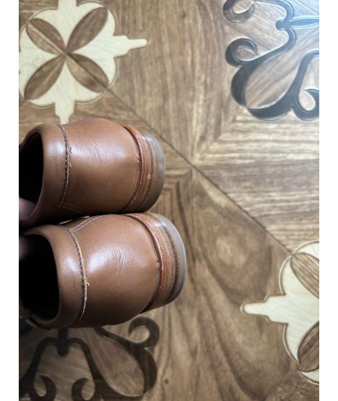 PRADA Коричневые кожаные лоферы, фото 5