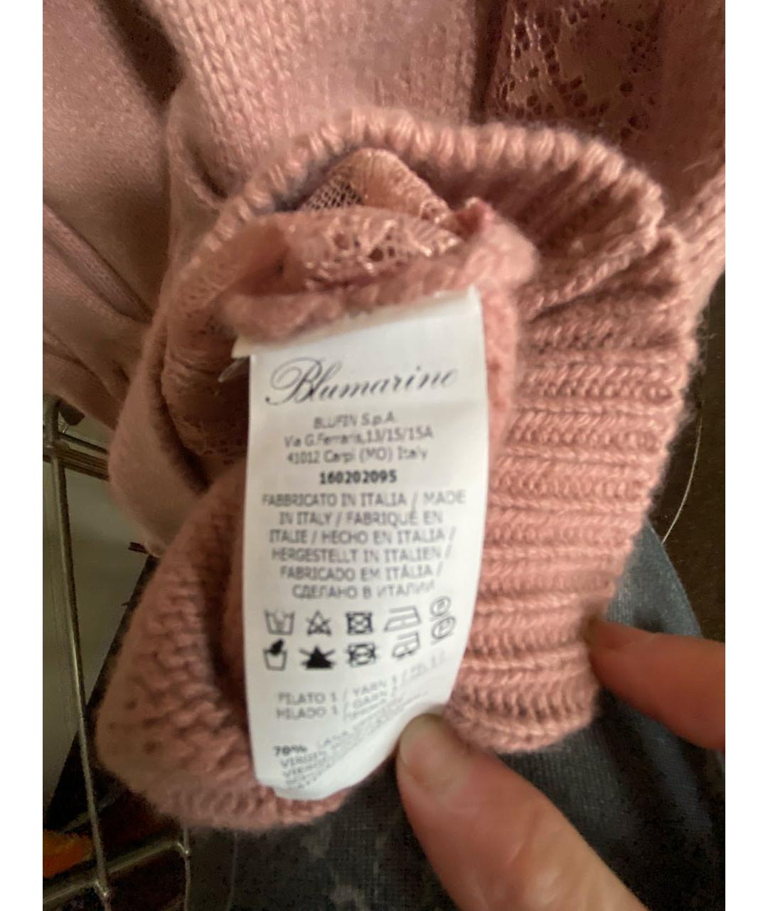 BLUMARINE Розовый шерстяной джемпер / свитер, фото 8
