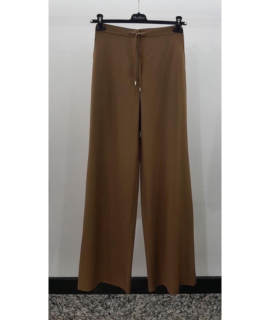 MAX MARA STUDIO Коричневые брюки широкие, фото 3