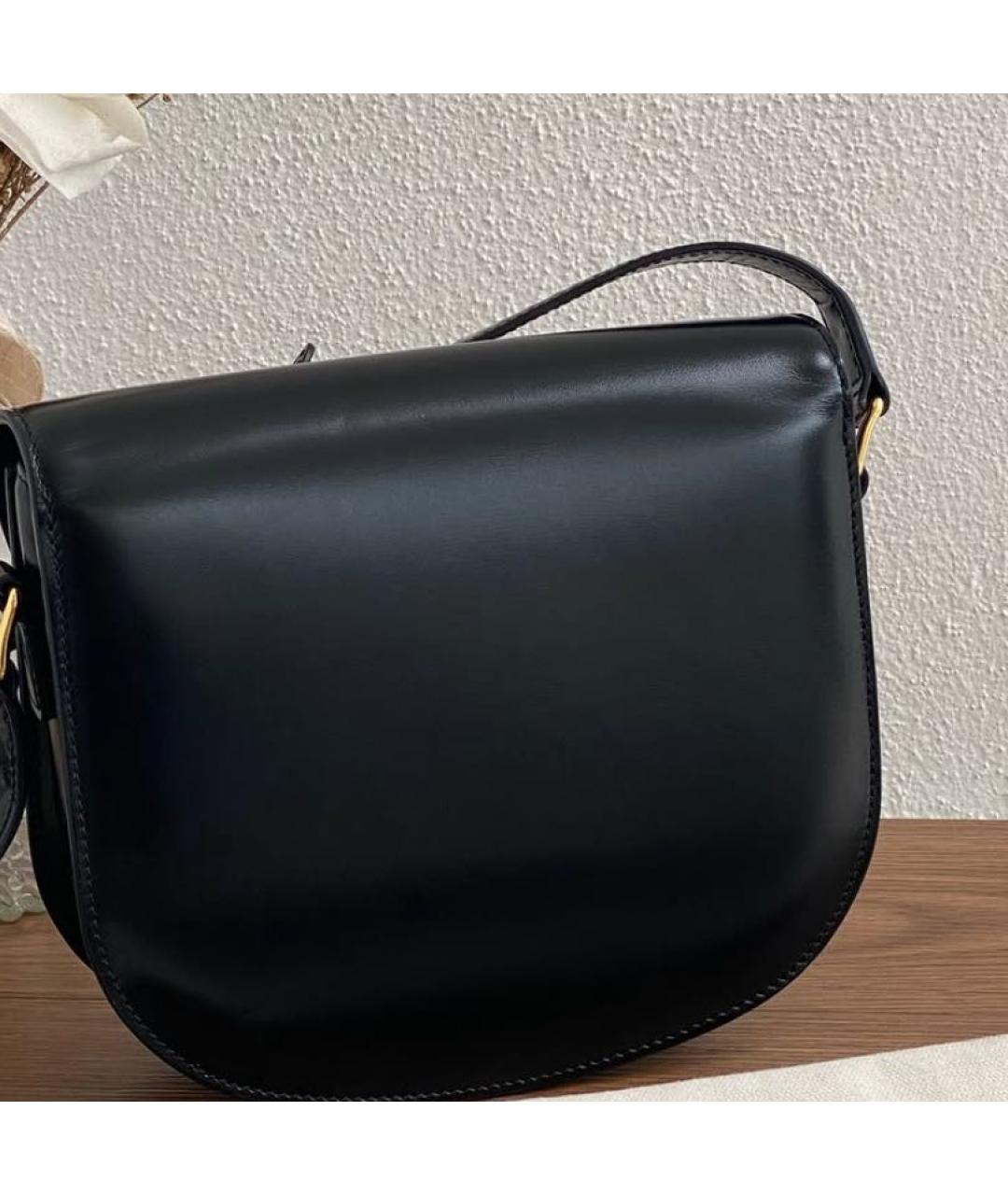 CELINE Черная кожаная сумка через плечо, фото 2