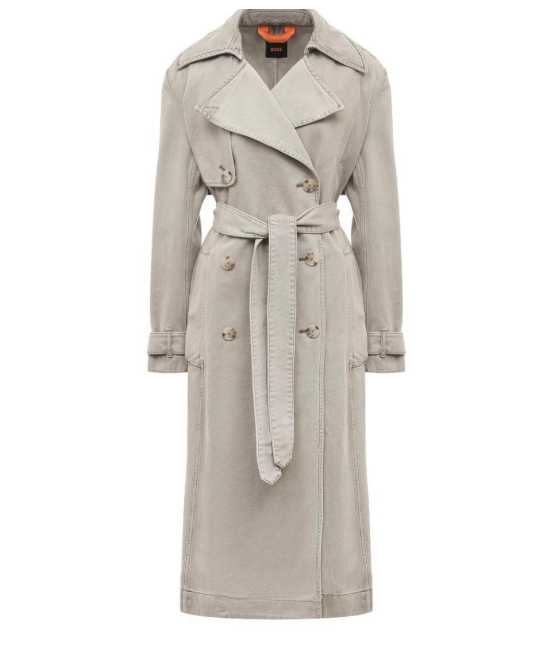 HUGO BOSS Серый хлопковый тренч/плащ, фото 1