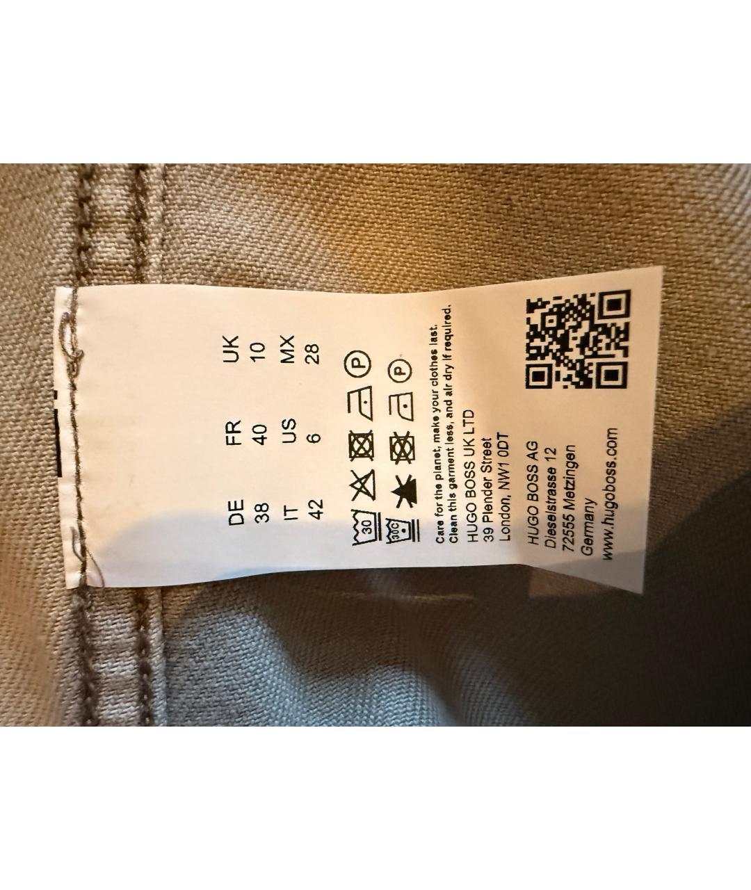 HUGO BOSS Серый хлопковый тренч/плащ, фото 5