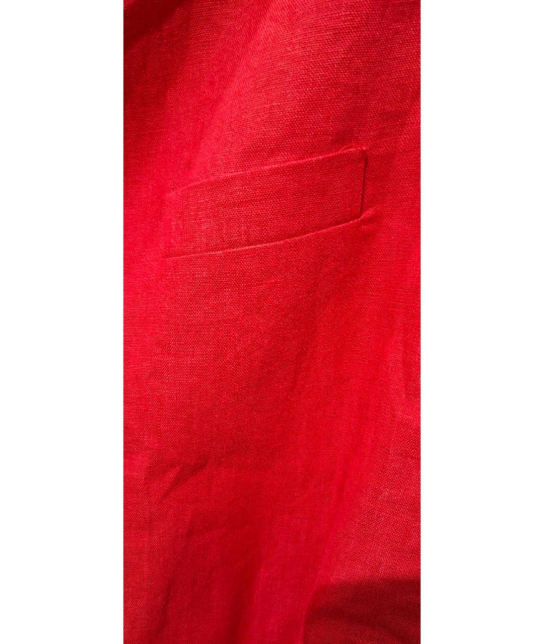 LIVIANA CONTI Красный льняной костюм с брюками, фото 7
