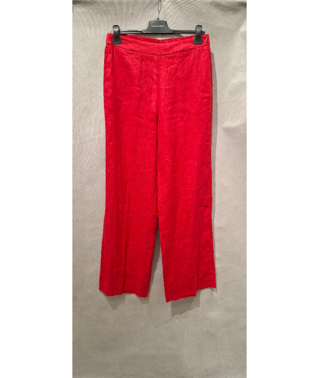 LIVIANA CONTI Красный льняной костюм с брюками, фото 2