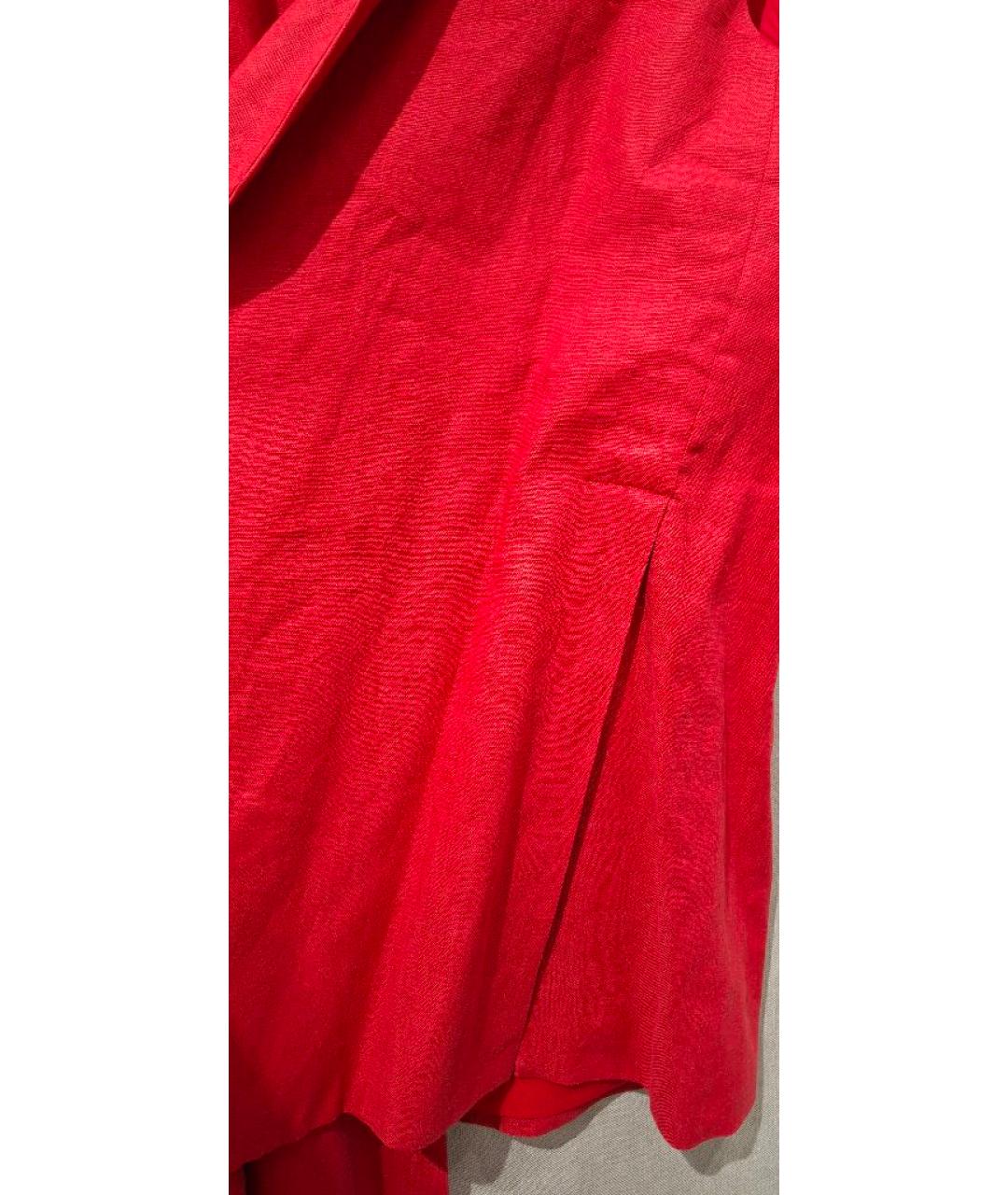 LIVIANA CONTI Красный льняной костюм с брюками, фото 8