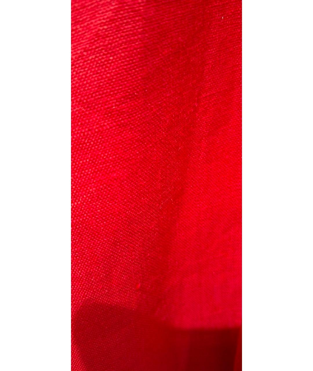 LIVIANA CONTI Красный льняной костюм с брюками, фото 4