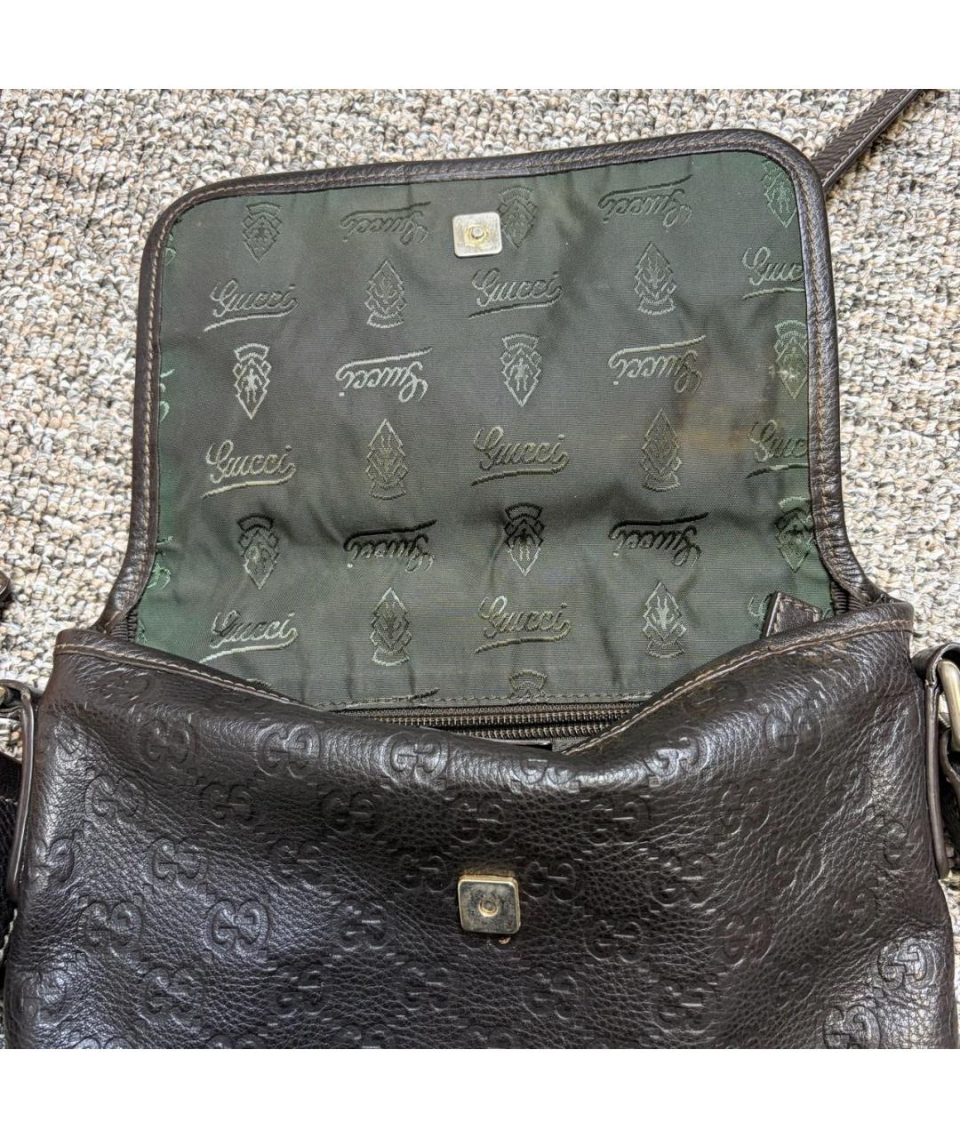 GUCCI Черная кожаная сумка на плечо, фото 5