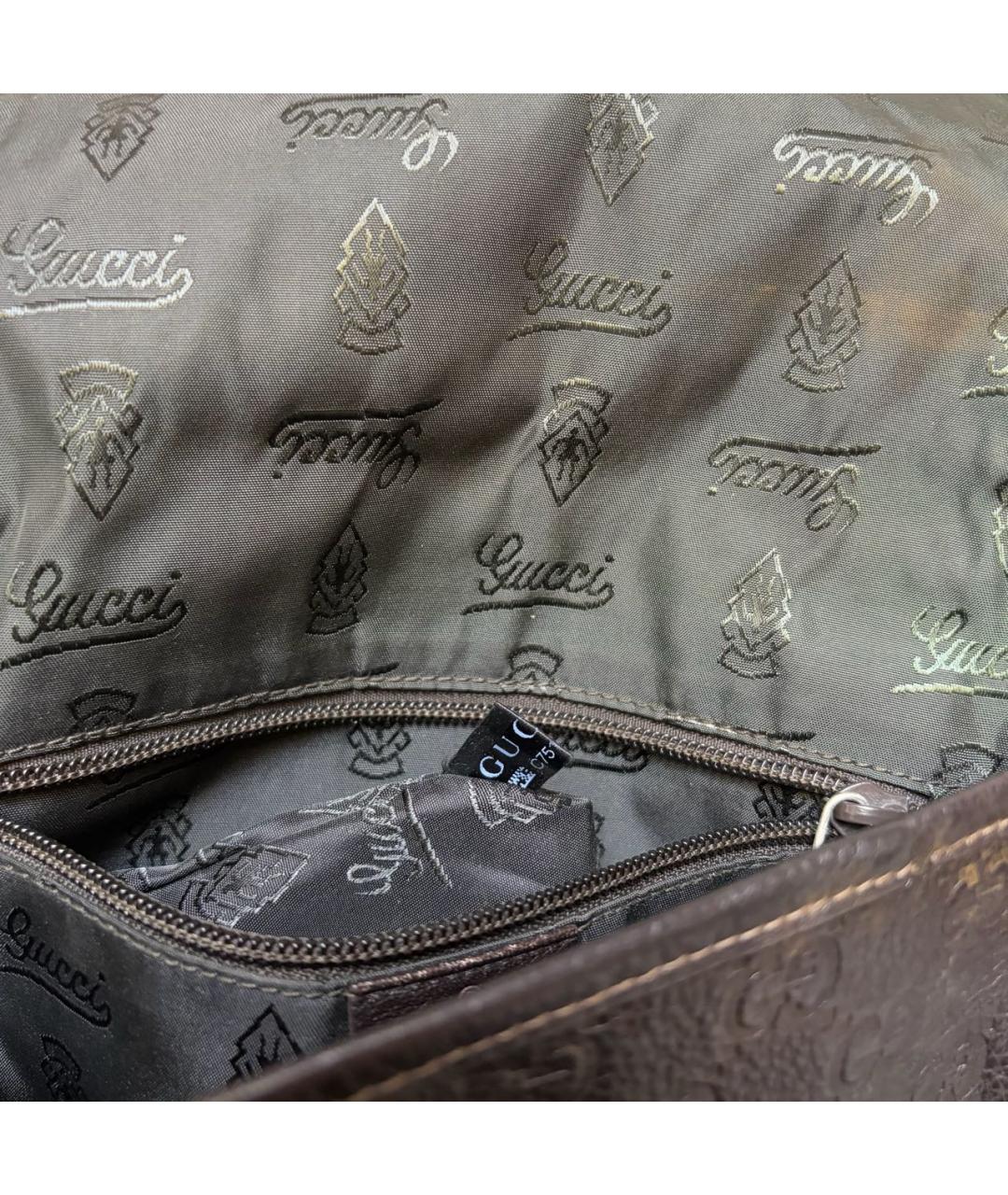 GUCCI Черная кожаная сумка на плечо, фото 6