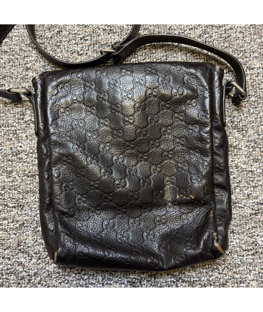 GUCCI Черная кожаная сумка на плечо, фото 3