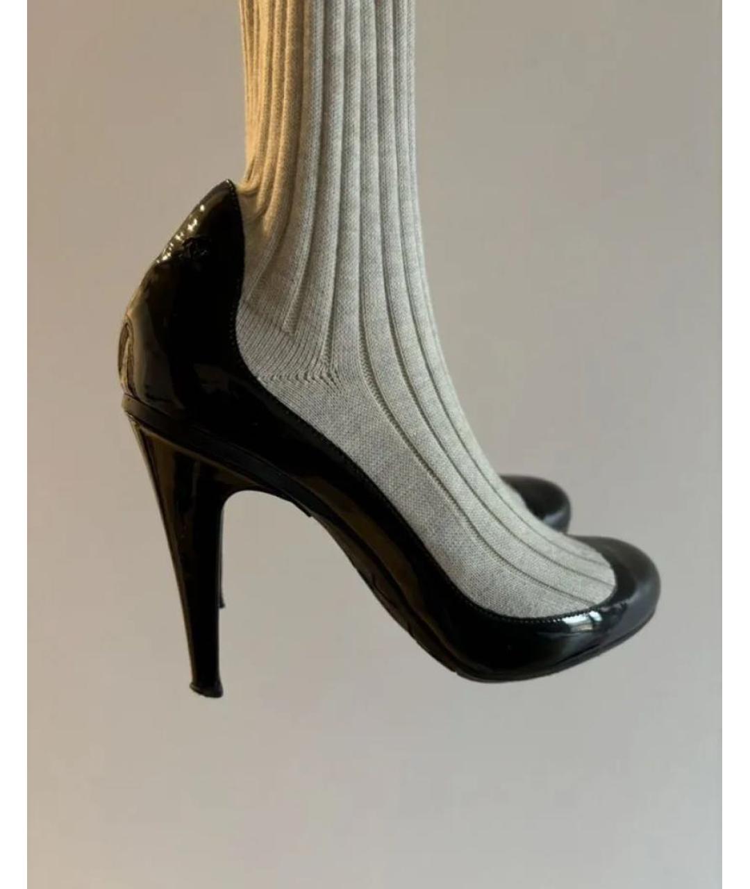 CHANEL Черные туфли из лакированной кожи, фото 3