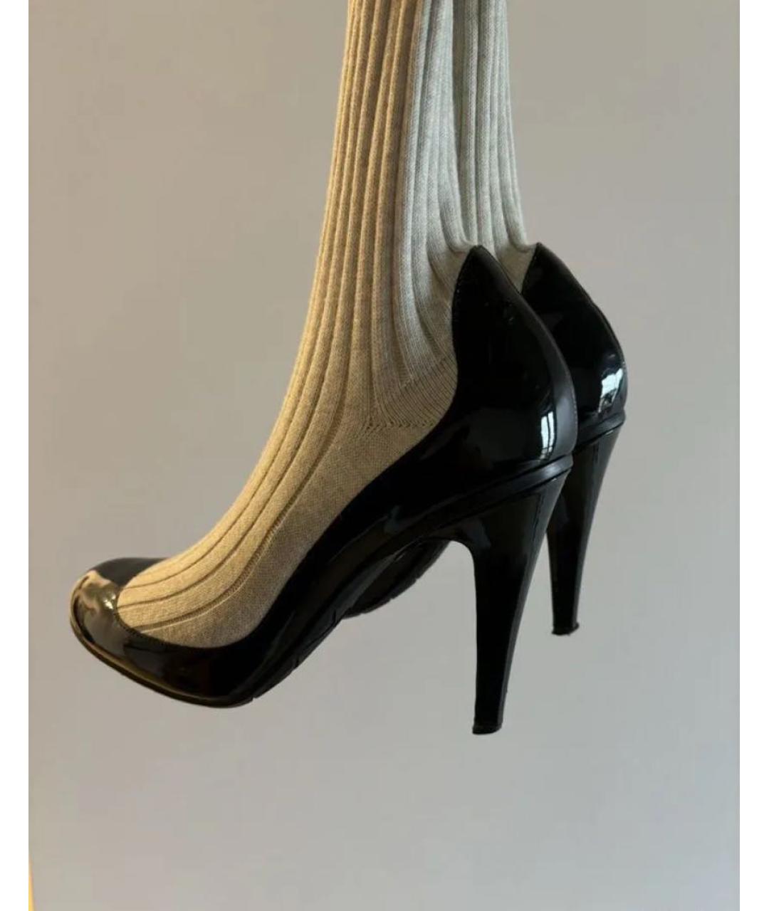 CHANEL Черные туфли из лакированной кожи, фото 2